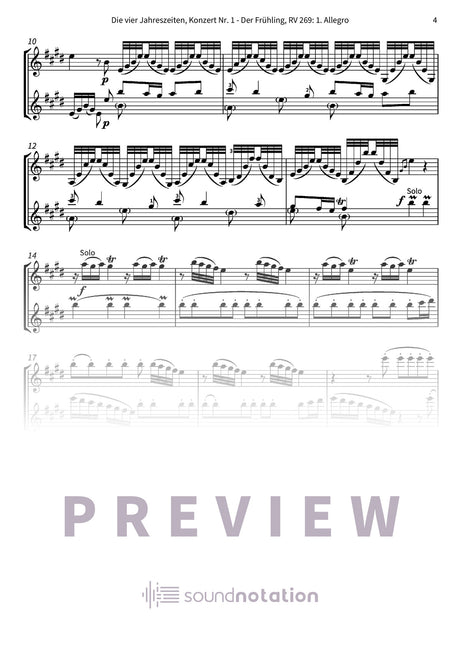 Die vier Jahreszeiten, Konzert Nr. 1 - Der Frühling - Preview Page 2