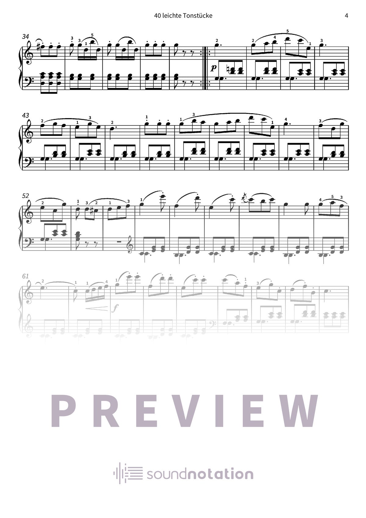 40 leichte Tonstücke - Preview Page 2