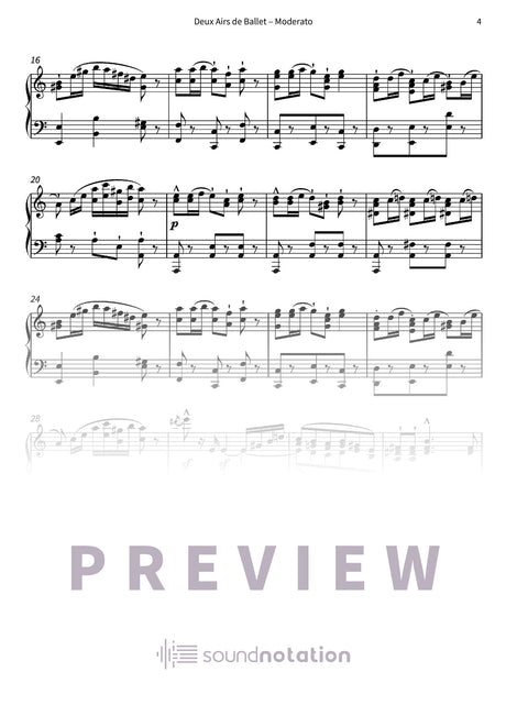 Deux Airs de Ballet ‒ Moderato - Preview Page 2