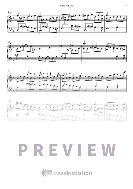 Sonate K. 30 - Preview Page 2
