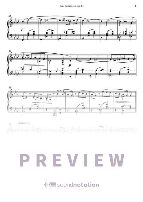 Drei Romanzen op. 11 - Preview Page 2