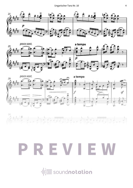 Ungarischer Tanz Nr. 10 - Preview Page 2