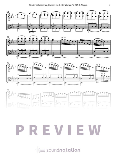 Die vier Jahreszeiten, Konzert Nr. 4 - Der Winter - Preview Page 2