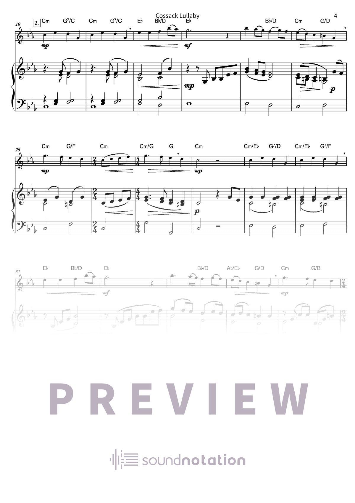 Cossack Lullaby - Preview Page 2