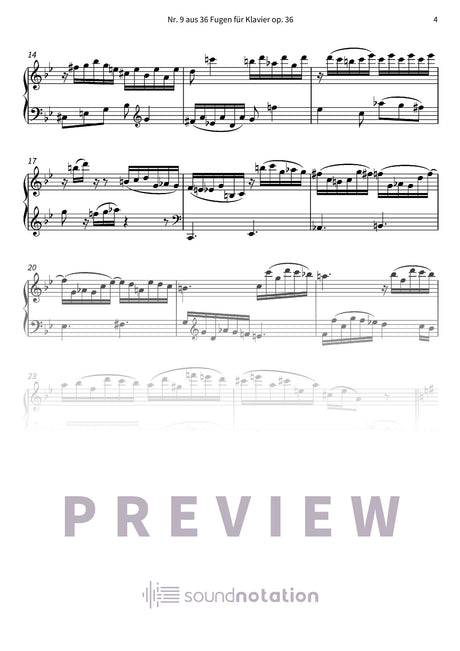 Nr. 9 aus 36 Fugen für Klavier op. 36 - Preview Page 2