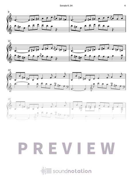Sonate K. 54 - Preview Page 2