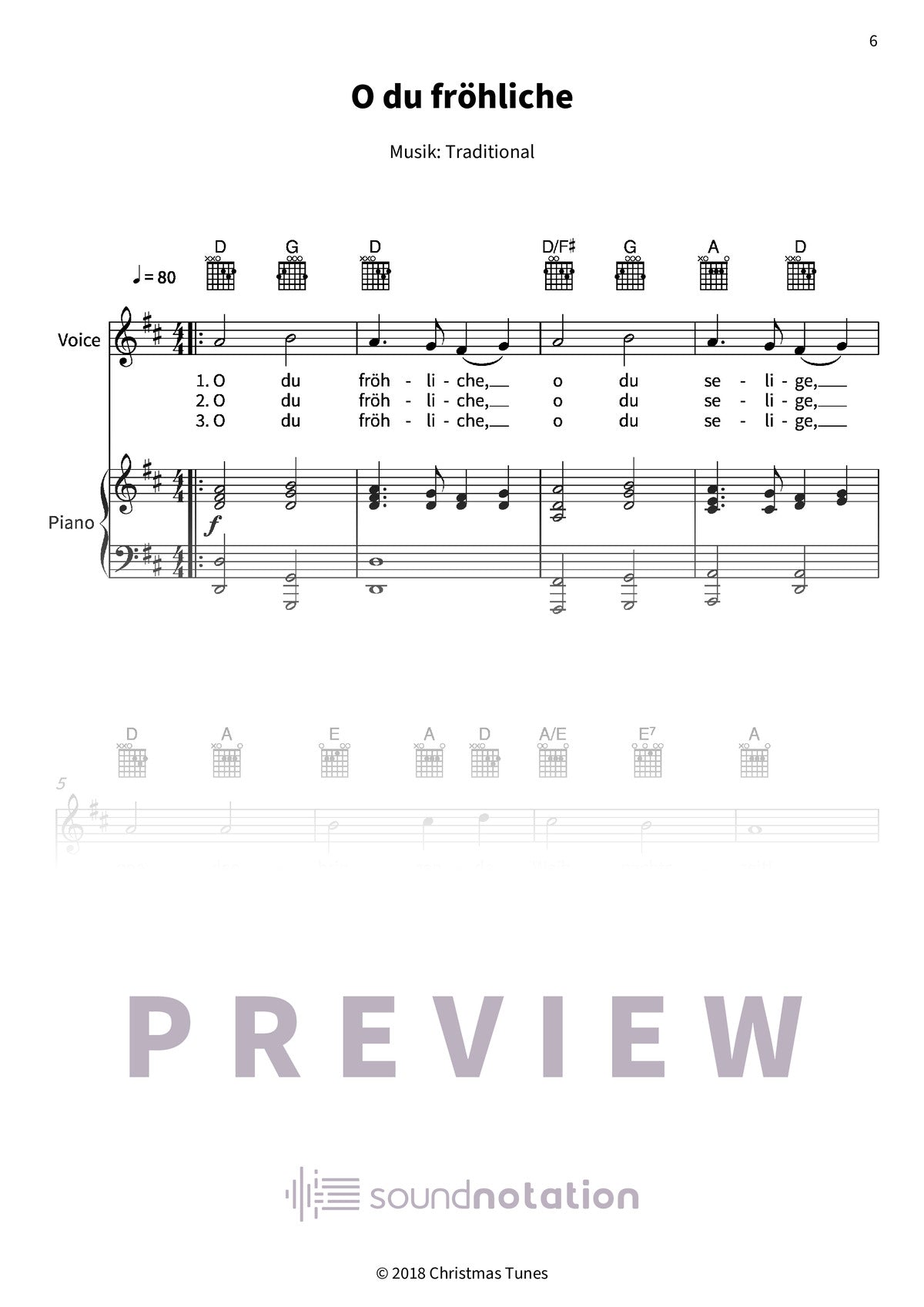 Harmonische Weihnachten mit Gesang und Begleitung - Preview Page 2