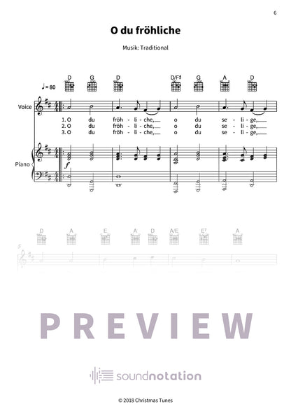 Harmonische Weihnachten mit Gesang und Begleitung - Preview Page 2