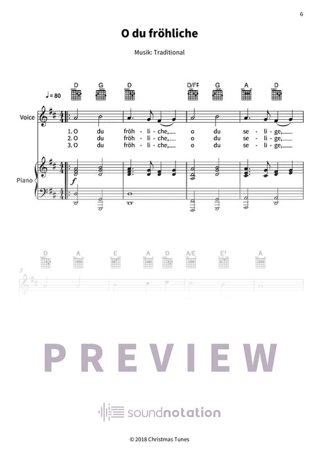 Harmonische Weihnachten mit Gesang und Begleitung - Preview Page 2