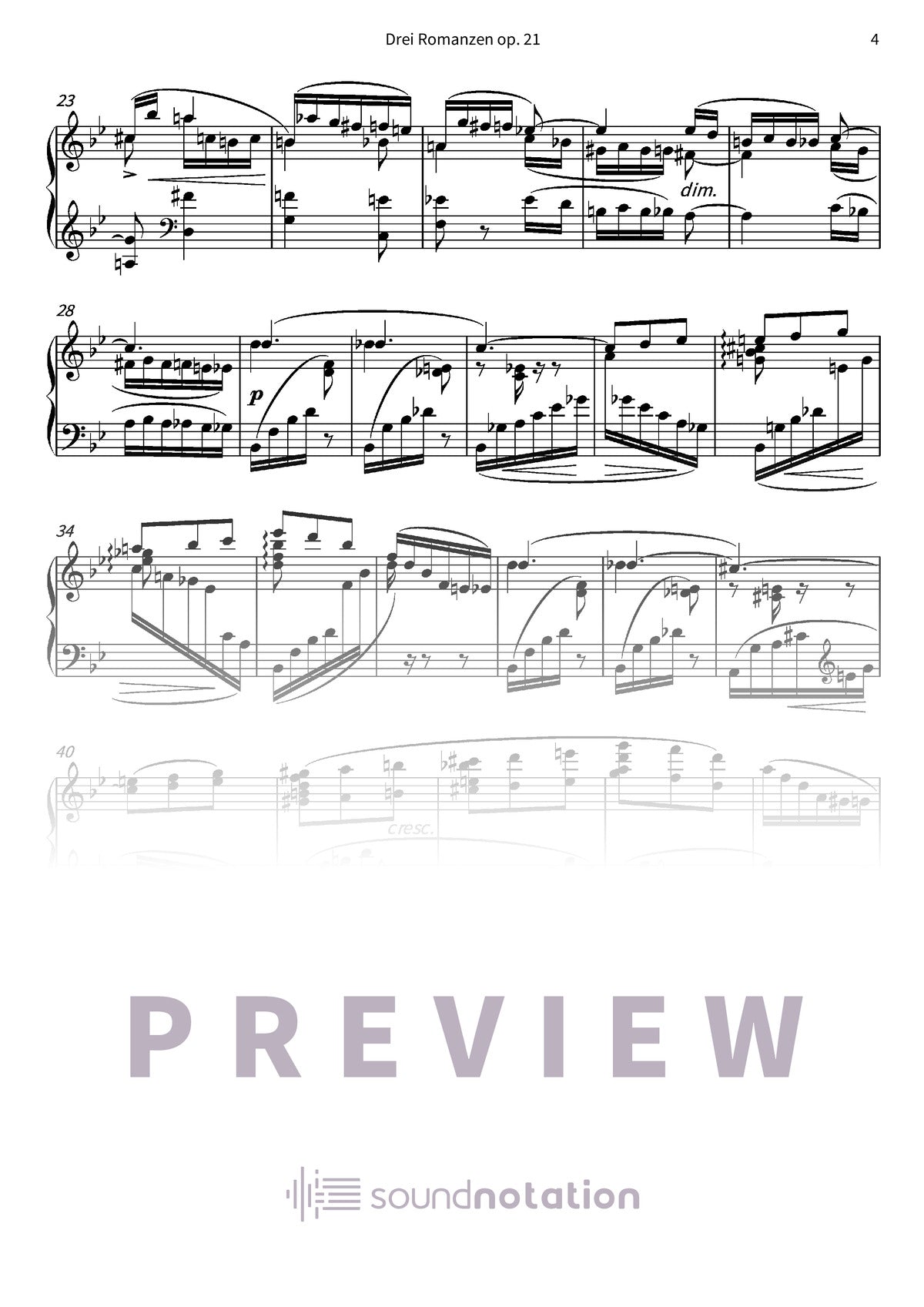 Drei Romanzen op. 21 - Preview Page 2