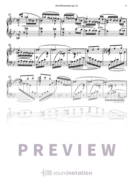 Drei Romanzen op. 21 - Preview Page 2