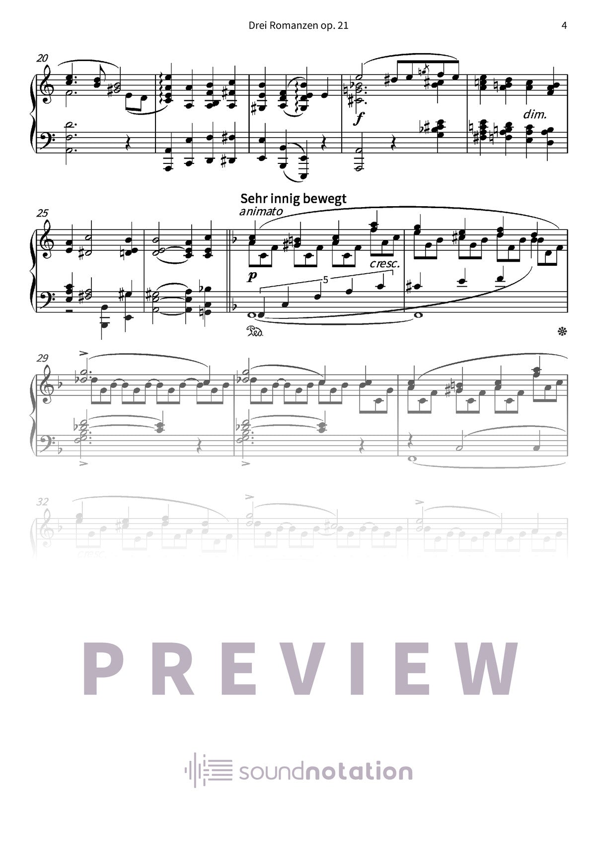 Drei Romanzen op. 21 - Preview Page 2