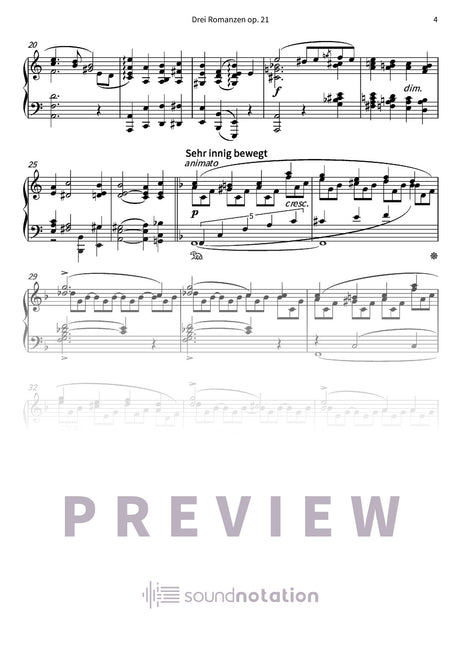 Drei Romanzen op. 21 - Preview Page 2