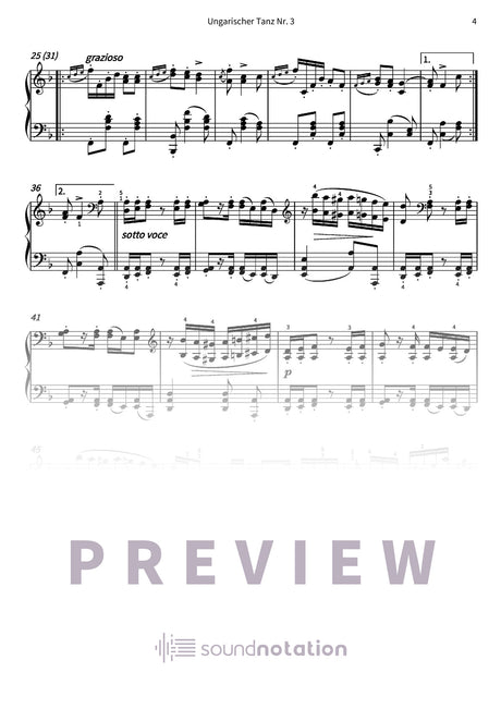 Ungarischer Tanz Nr. 3 - Preview Page 2