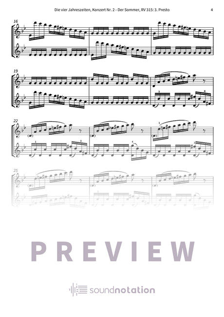 Die vier Jahreszeiten, Konzert Nr. 2 - Der Sommer - Preview Page 2