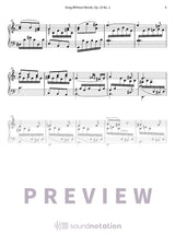 Song Without Words, Op. 19 No. 2 - Preview Page 2