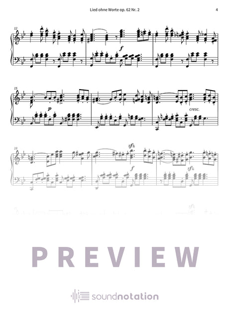 Lied ohne Worte op. 62 Nr. 2 - Preview Page 2