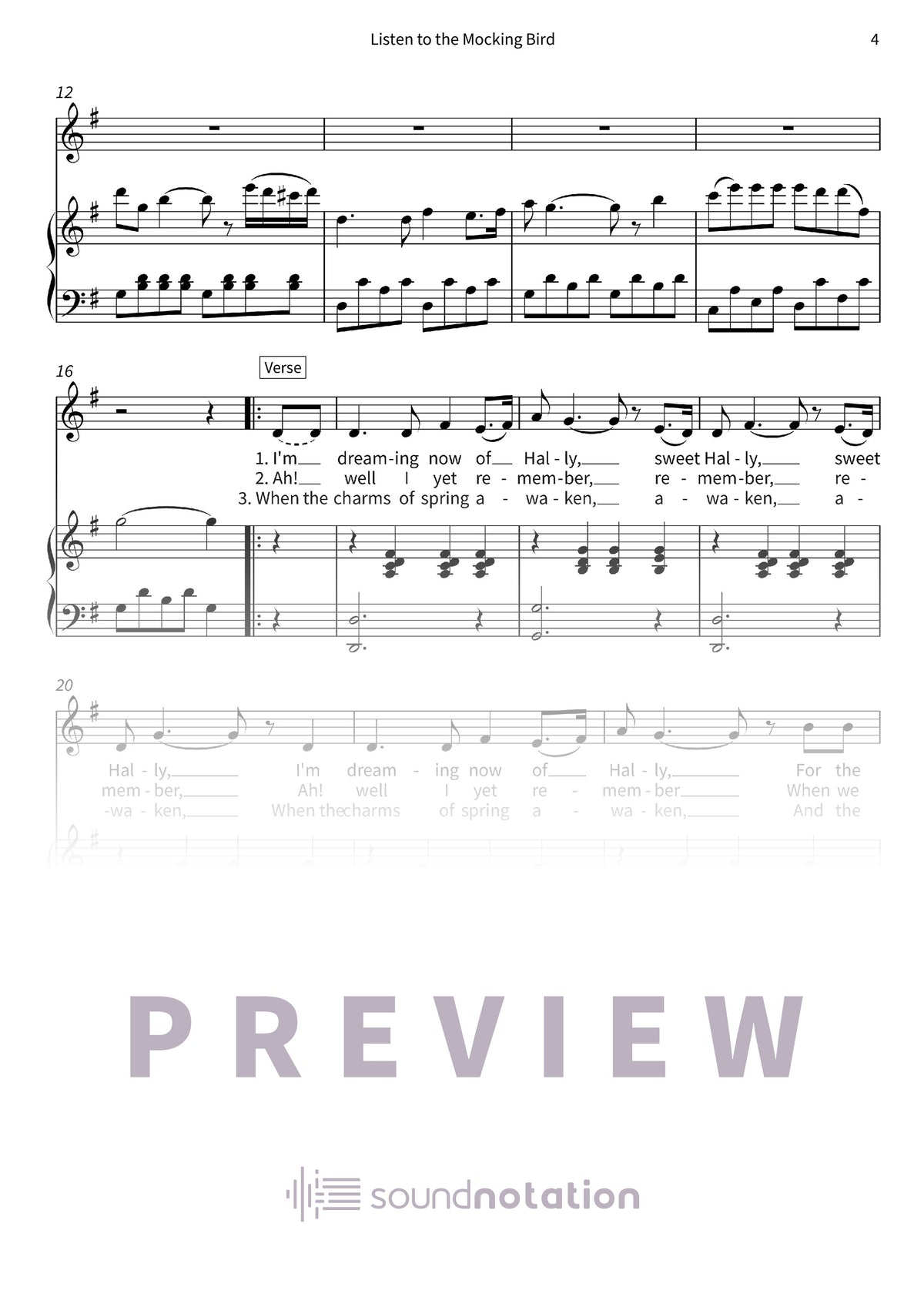 Listen to the Mocking Bird - Preview Page 2