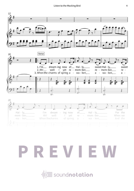 Listen to the Mocking Bird - Preview Page 2