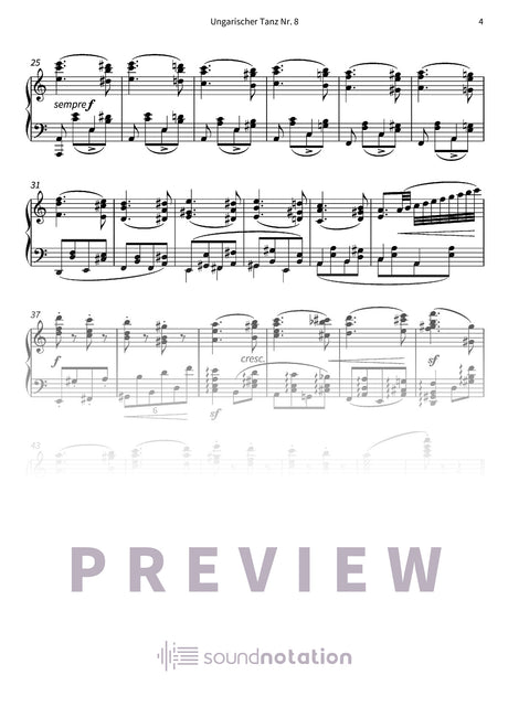 Ungarischer Tanz Nr. 8 - Preview Page 2