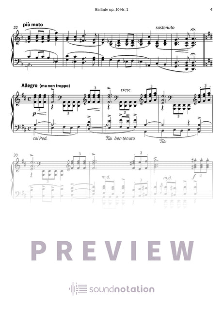 Ballade op. 10 Nr. 1 - Preview Page 2