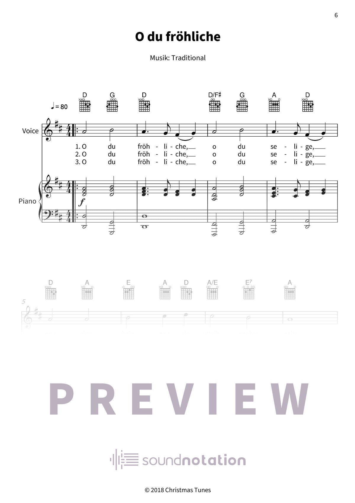 Harmonische Weihnachten mit Gesang und Begleitung - Preview Page 2