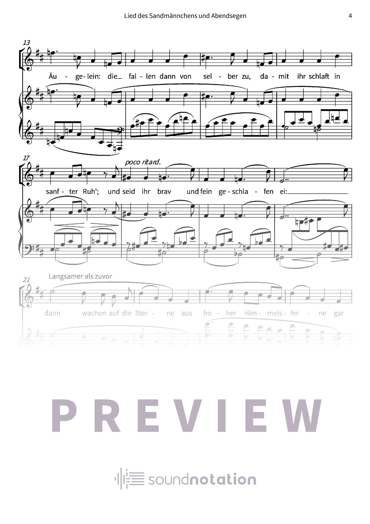Lied des Sandmännchens und Abendsegen - Preview Page 2