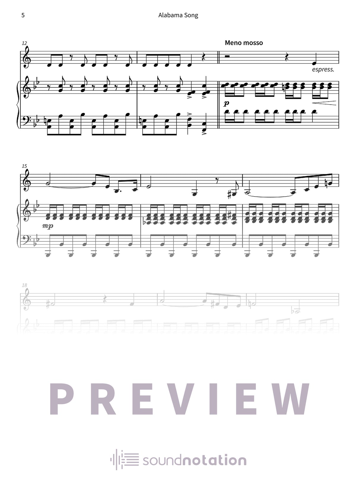 Alabama Song - Preview Page 2