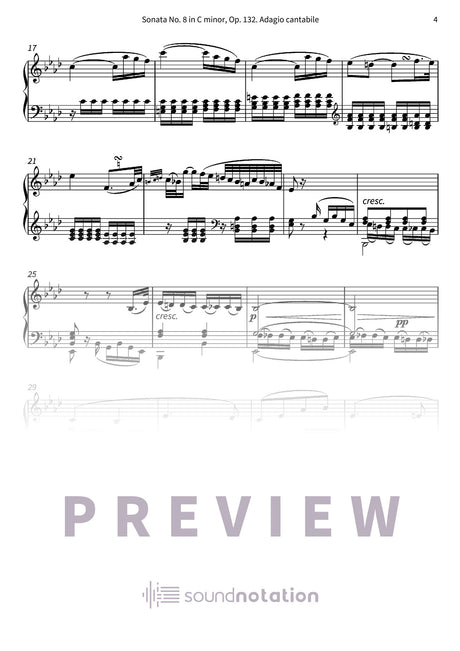 Adagio cantabile from Grande Sonate Pathétique - Preview Page 2