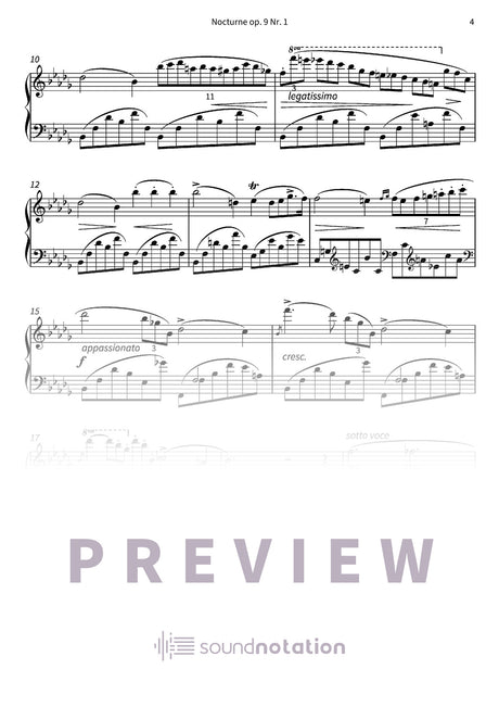 Nocturne op. 9 Nr. 1 - Preview Page 2