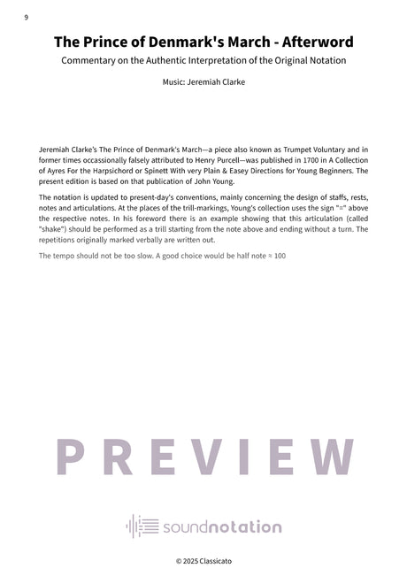 The Prince of Denmark's March - Preview Page 2