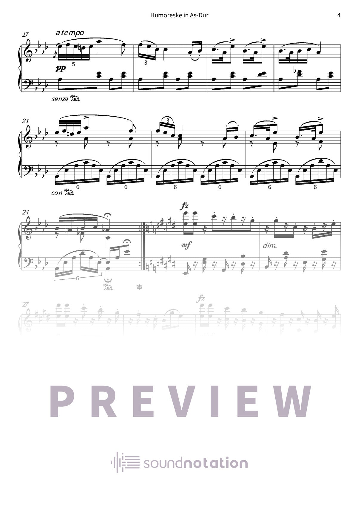 Humoreske in As-Dur - Preview Page 2