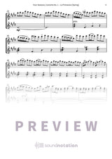 Four Seasons, Concerto No. 1 – La Primavera (Spring) - Preview Page 2