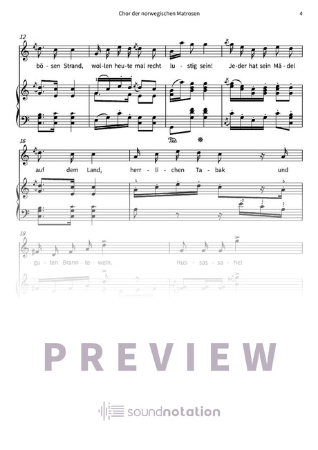 Chor der norwegischen Matrosen - Preview Page 2