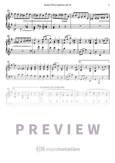 Quatre Pièces fugitives, Op. 15 - Preview Page 2