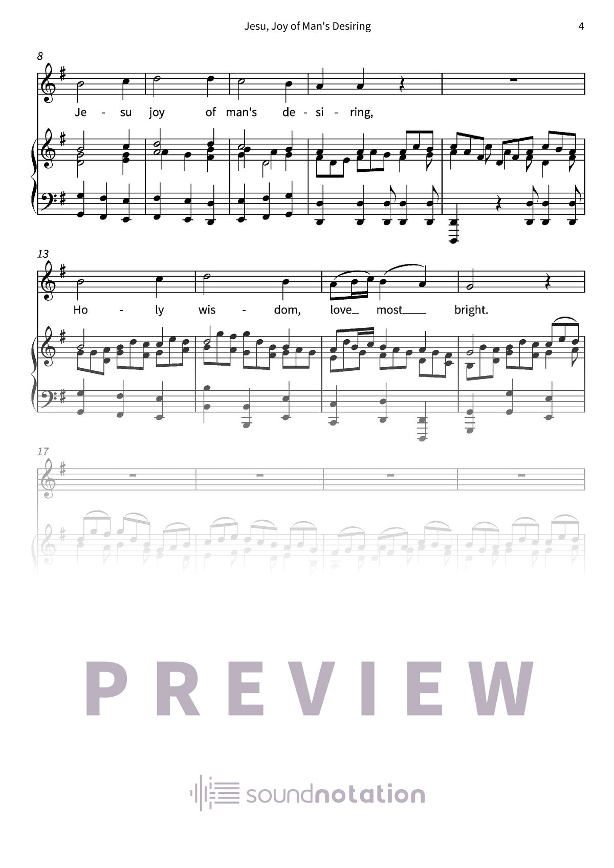 Jesu, Joy of Man's Desiring - Preview Page 2