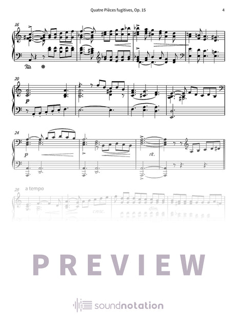 Quatre Pièces fugitives, Op. 15 - Preview Page 2