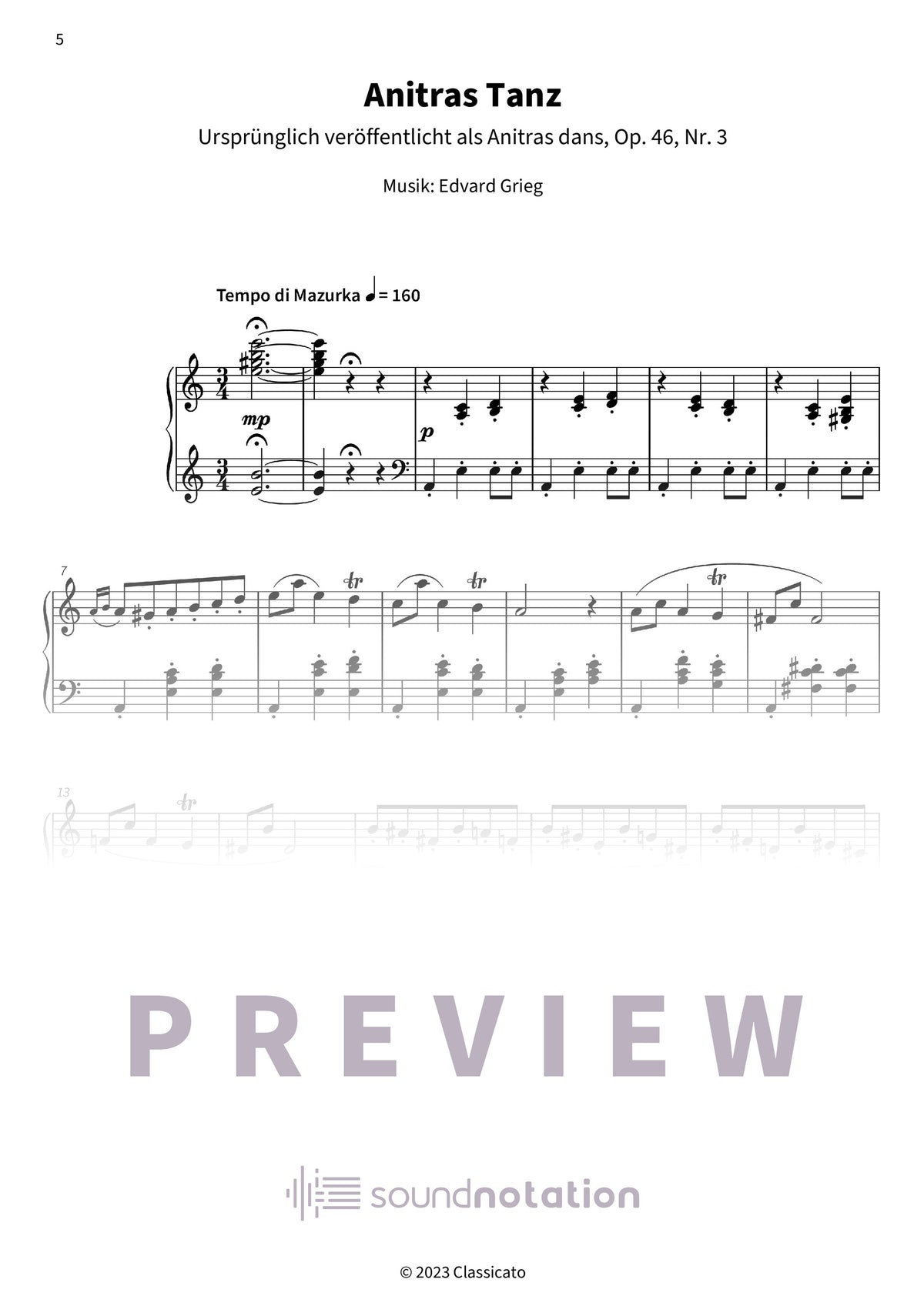Griegs Abendmelodien - Preview Page 2