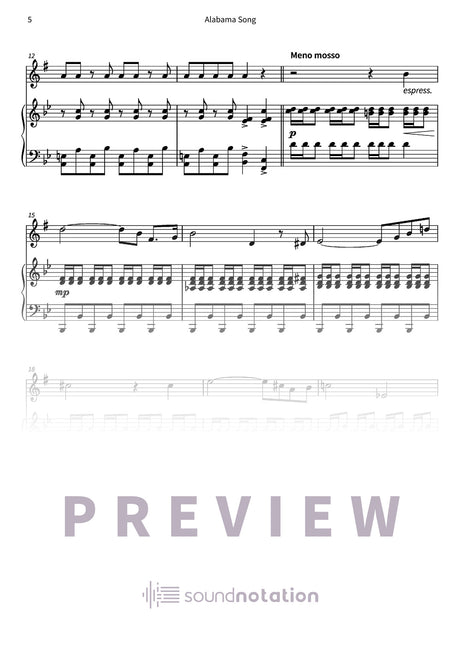 Alabama Song - Preview Page 2