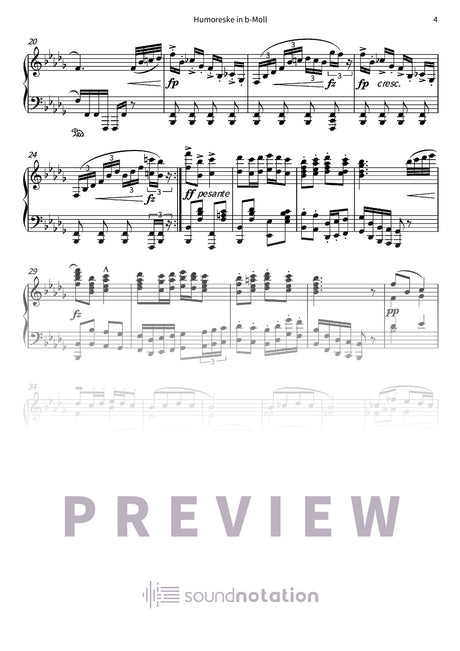 Humoreske in b-Moll - Preview Page 2