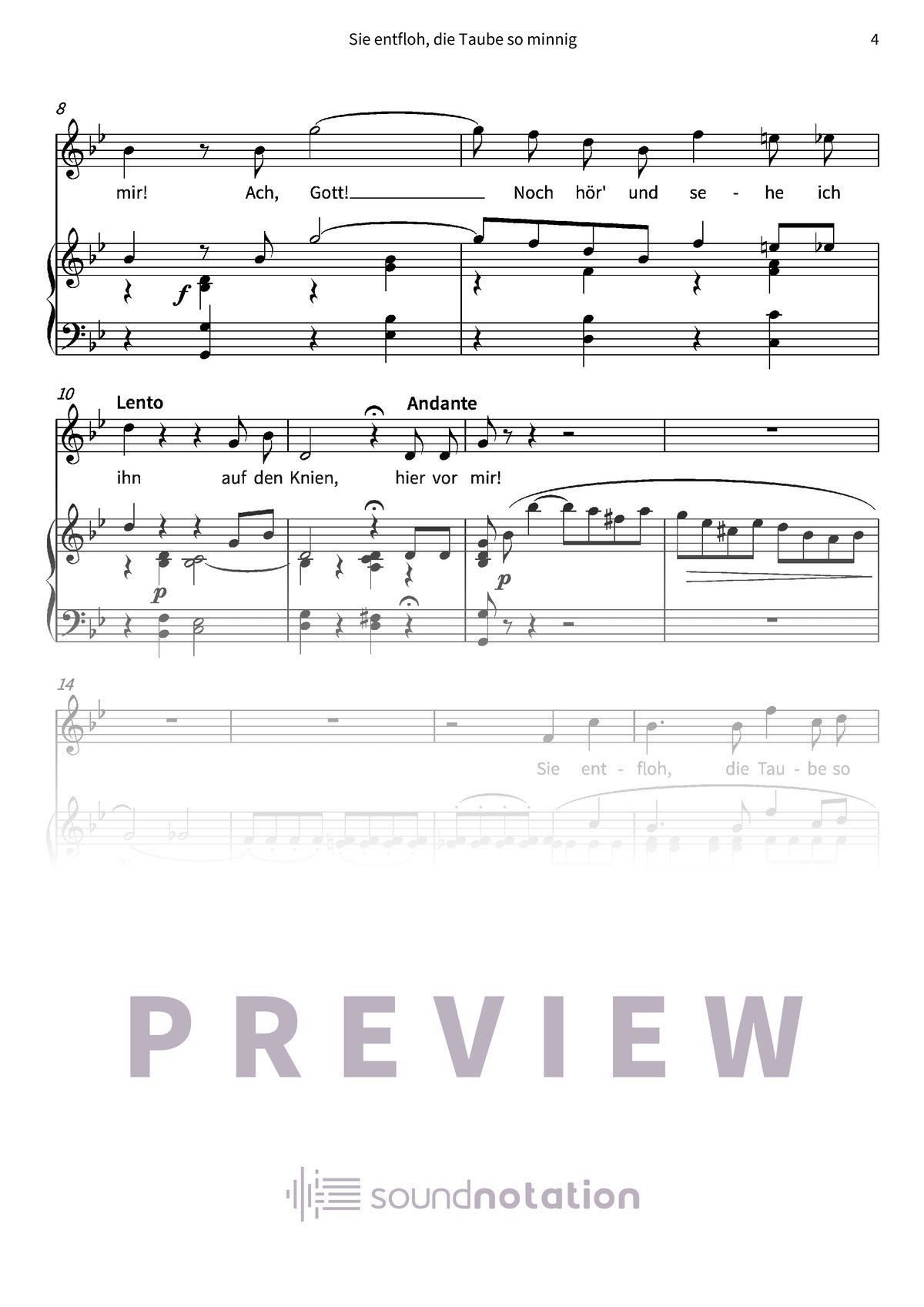 Sie entfloh, die Taube so minnig - Preview Page 2
