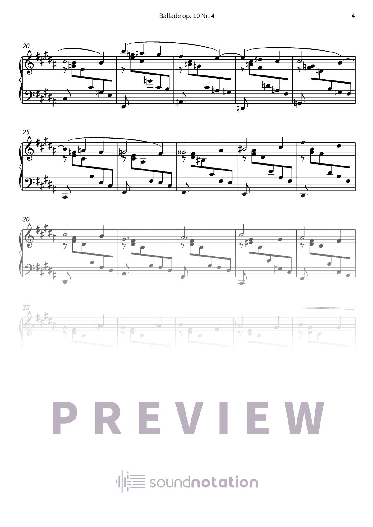Ballade op. 10 Nr. 4 - Preview Page 2
