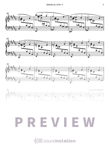 Ballade op. 10 Nr. 4 - Preview Page 2