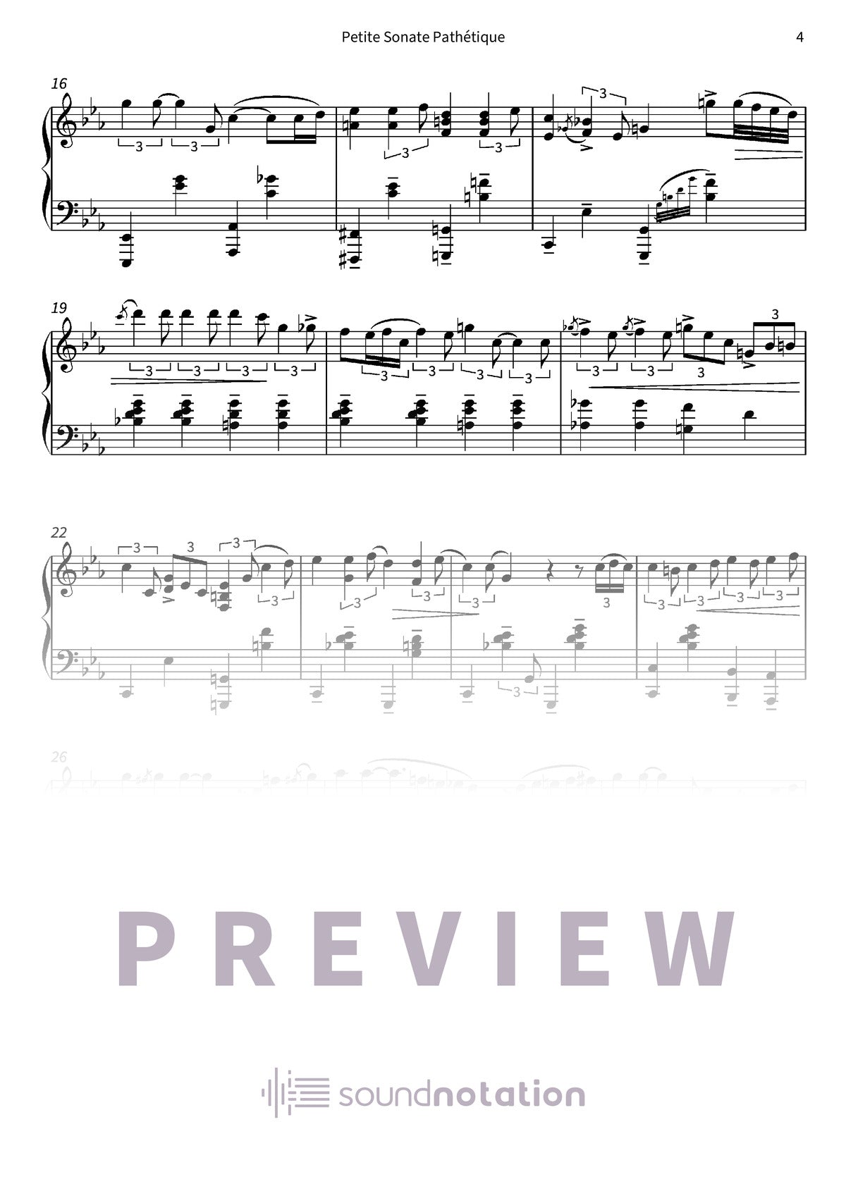 Petite Sonate Pathétique - Preview Page 2