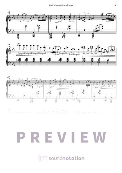 Petite Sonate Pathétique - Preview Page 2