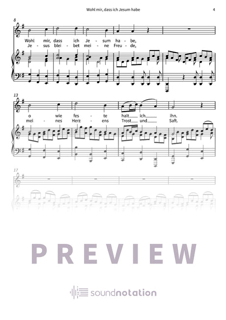 Wohl mir, dass ich Jesum habe - Preview Page 2