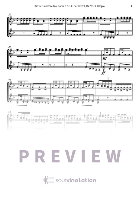 Die vier Jahreszeiten, Konzert Nr. 3 - Der Herbst - Preview Page 2