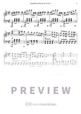 Song Without Words, Op. 19 No. 3 - Preview Page 2