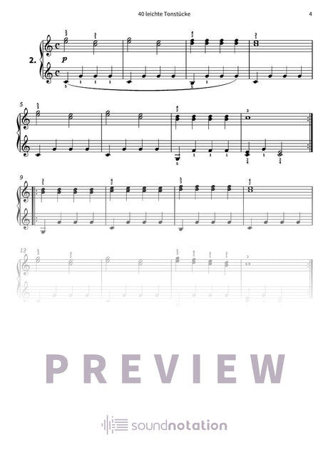 40 leichte Tonstücke - Preview Page 2
