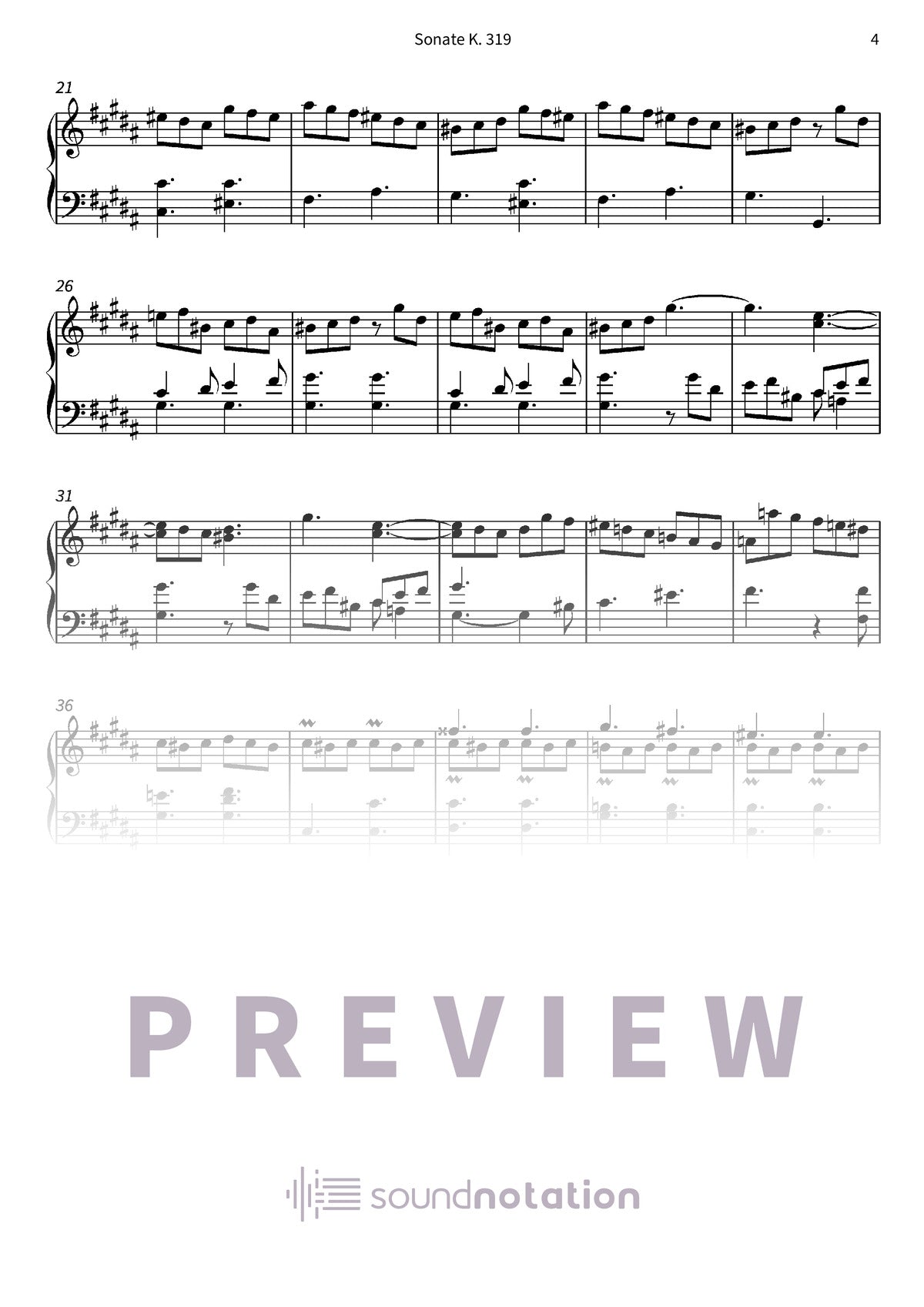 Sonate K. 319 - Preview Page 2